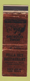 Matchbook Cover - Villa Rey Restaurant Long Beach CA WORN