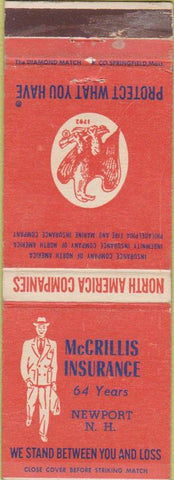Matchbook Cover - McCrillis Insurance Newport NH