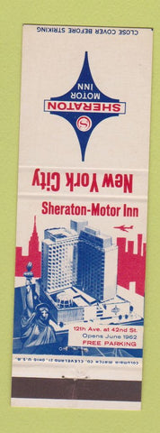 Matchbook Cover - Sheraton Motor Hotel New York City