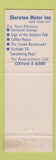 Matchbook Cover - Sheraton Motor Hotel New York City