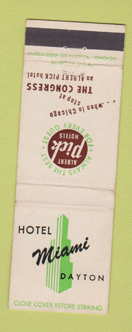 Matchbook Cover - Hotel Miami Dayton OH Albert Pick #1