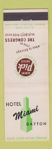 Matchbook Cover - Hotel Miami Dayton OH Albert Pick #2