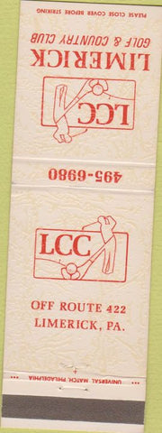 Matchbook Cover - Limerick Country Club PA