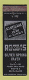 Matchbook Cover - Silver Spring Haven Saco ME