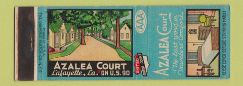 Matchbook Cover - Azalea Court Motel Lafayette LA
