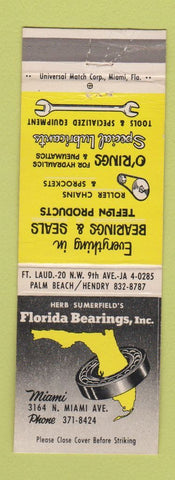 Matchbook Cover - Herb Sumerfield's Florida Bearings Miami FL