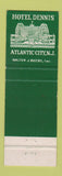 Matchbook Cover - Hotel Dennis Atlantic City NJ