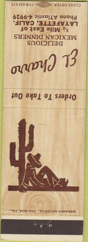 Matchbook Cover - El Charro Layafette CA cactus