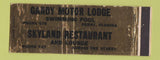 Matchbook Cover - Gandy Motor Lodge Perry FL WEAR Full Length