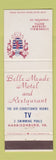 Matchbook Cover - Stonewall Jackson Hotel Staunton VA