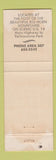 Matchbook Cover - Modern Ranchester Motel Ranchester WY
