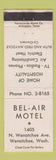 Matchbook Cover - Bel Air Motel Wenatchee WA WEAR