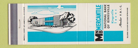 Matchbook Cover - Mercantile National Bank Kingsville TX