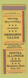 Matchbook Cover - Hotel Illinois Bloomington IL Chippewa Falls WI