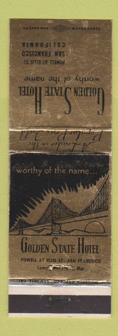 Matchbook Cover - Golden State Hotel San Francisco CA WEAR