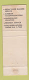 Matchbook Cover - Golden State Hotel San Francisco CA WEAR
