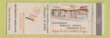 Matchbook Cover - Holiday Lodge San Francisco CA