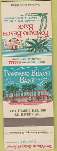 Matchbook Cover - Pompano Beach Bank FL