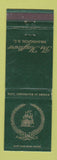 Matchbook Cover - Mayflower Hotel Washington DC
