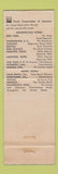 Matchbook Cover - Mayflower Hotel Washington DC