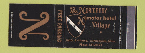 Matchbook Cover - Normandy Motor Hotel Minneapolis MN