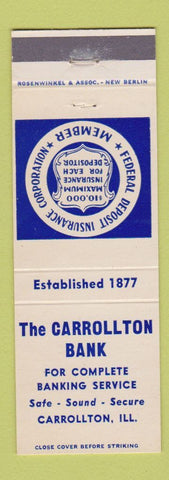 Matchbook Cover - Carrollton Bank IL