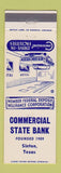 Matchbook Cover - Commercial State Bank Sinton TX