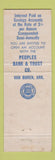 Matchbook Cover - Peoples Bank and Trust Van Buren AR
