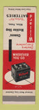 Matchbook Cover - Willard Car Batteries Clemens' Machine Shop Milton PA