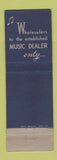 Matchbook Cover - Music Dealers Service New York City