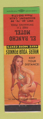 Matchbook Cover - El Rancho Motel Beaumont CA pinup