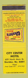 Matchbook Cover - City Center Motel Sheriday WY Best Western