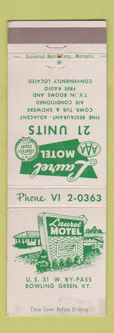 Matchbook Cover - Laurel Motel Bowling Green KY