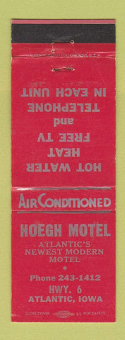 Matchbook Cover - Noegh Motel Atlantic IA