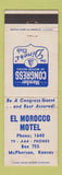Matchbook Cover - El Morocco Motel McPherson KS