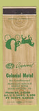 Matchbook Cover - Colonial Motel Fort Scott KS