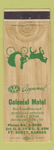Matchbook Cover - Colonial Motel Fort Scott KS