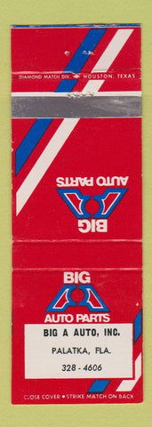 Matchbook Cover - Big A Auto Parts Palatka FL