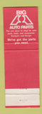 Matchbook Cover - Big A Auto Parts Palatka FL