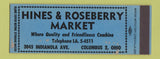 Matchbook Cover - Hines Roseberry Market Columbus OH WEAR SAMPLE