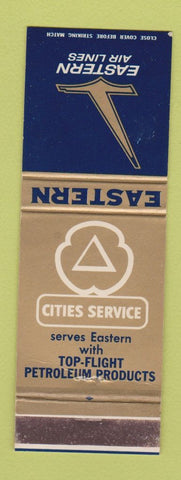 Matchbook Cover - Eastern Airlines Cities oil gas WEAR