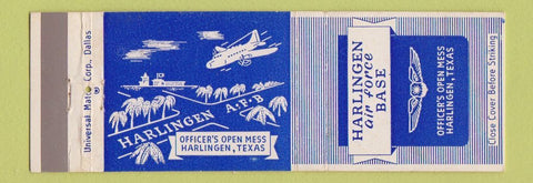Matchbook Cover - Harlingen Air Force Base TX