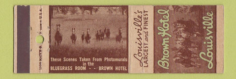 Matchbook Cover - Brown Hotel Louisville KY