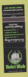 Matchbook Cover - Hotel Utah Salt Lake City UT