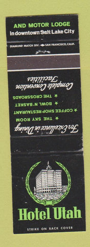 Matchbook Cover - Hotel Utah Salt Lake City UT
