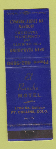 Matchbook Cover - El Rancho Motel Fort Collins Colorado