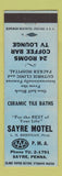 Matchbook Cover - Sayre Motel Sayre PA
