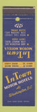 Matchbook Cover In Town Motor Hotels Washington DC Chevy Chase Silver Spring MD