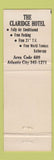 Matchbook Cover - Claridge Hotel Atlantic City NJ Mayfair Lounge