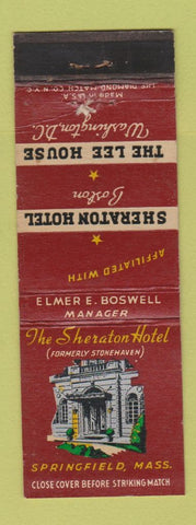 Matchbook Cover - Sheraton Hotel Springfield MA